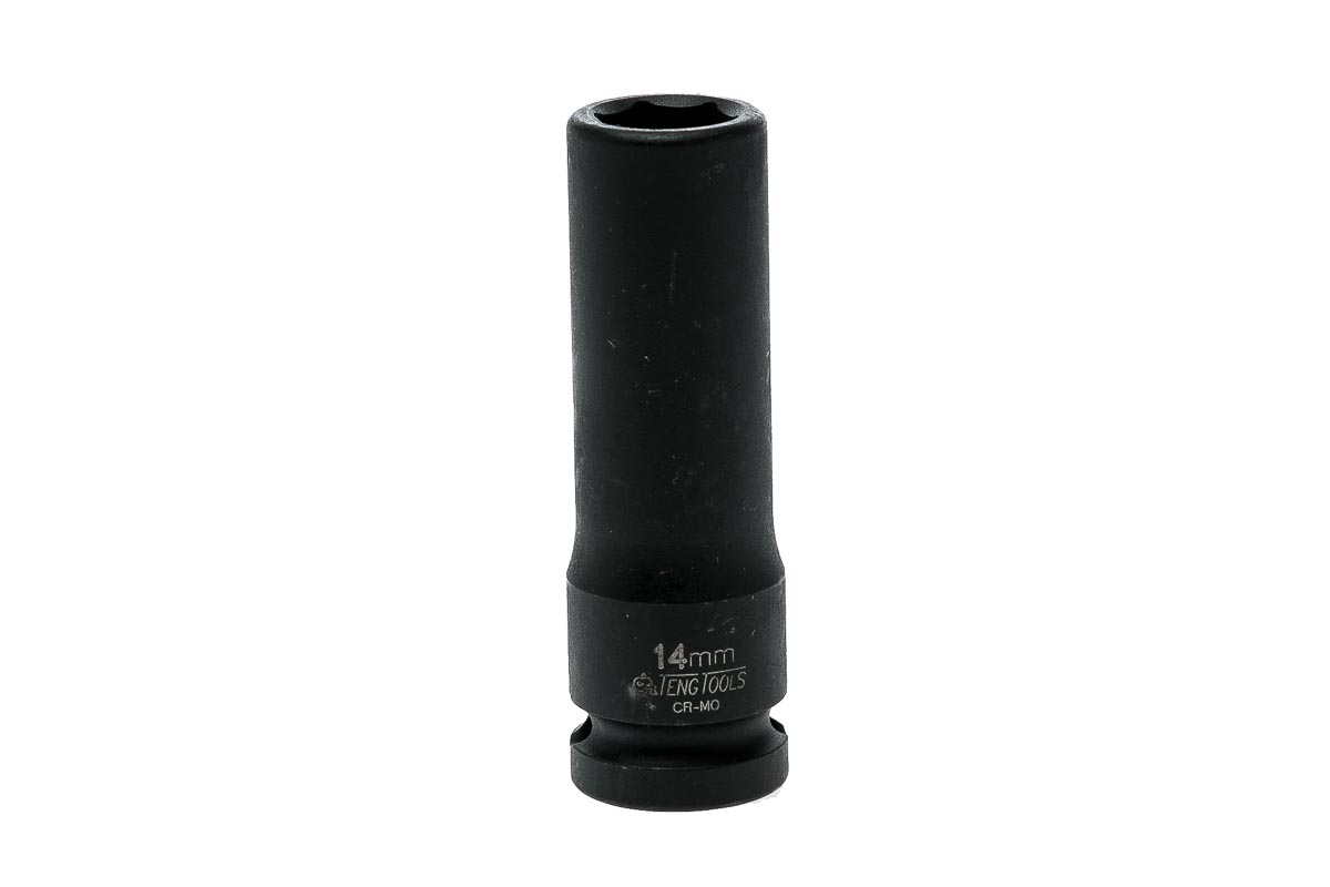 Teng Tools 14mm, 1/2 in Drive Impact Socket, 22.5 mm length