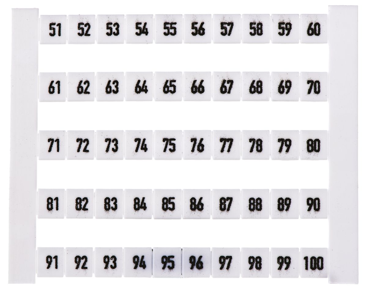Weidmuller, DEK Terminal Marker for use with  for use with Terminal Blocks