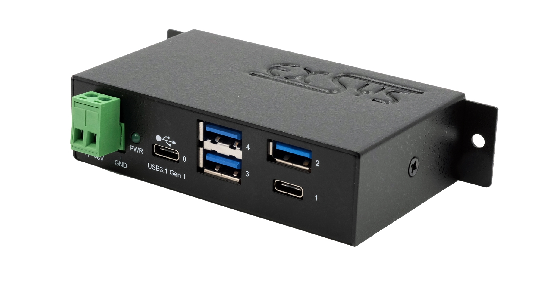 Exsys 4 Port USB 3.2 USB A, USB C  Hub, USB Bus Powered, 114 x 26 x 57mm