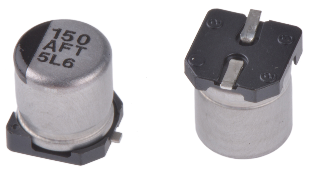 Panasonic 150μF Aluminium Electrolytic Capacitor 10V dc, Surface Mount - EEEFT1A151AR