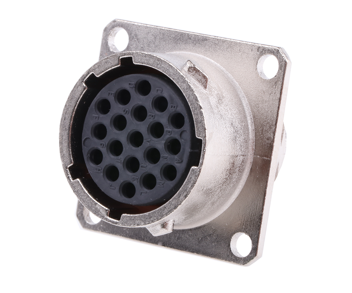 Souriau Sunbank by Eaton, UTO 19 Way Wall Mount MIL Spec Circular Connector Receptacle, Socket Contacts,Shell Size 14,