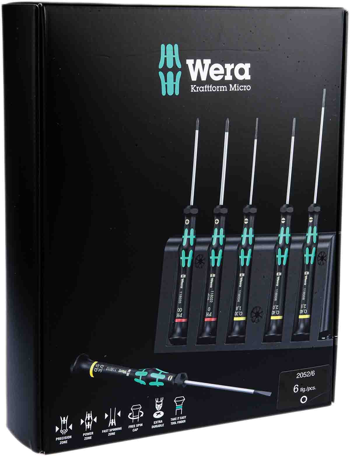 Wera Hexagon Precision Screwdriver Set, 6-Piece