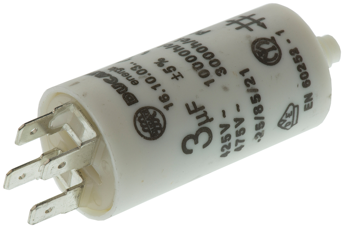 Ducati Energia 4.16.10 Polypropylene Film Capacitor, 450V ac, ±5%, 3μF, Stud Mount