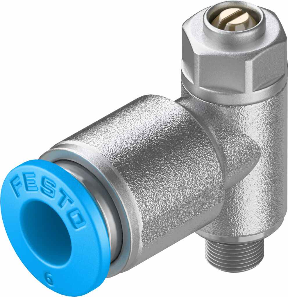 Festo GRLZ Series Tube Flow Regulator, 6mm Tube Inlet Port x M5 Male Outlet Port, 193155