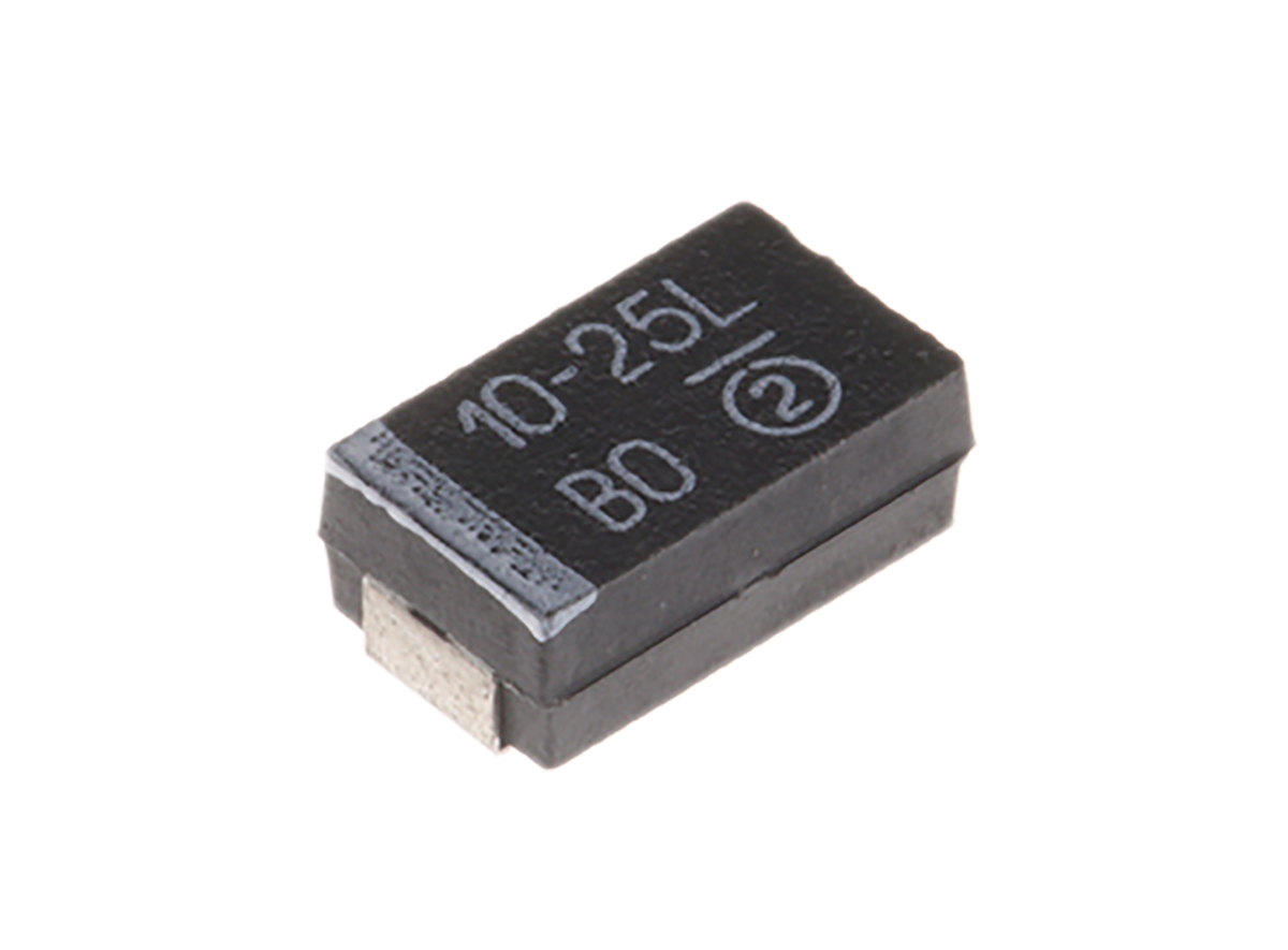 Vishay 10μF MnO2 Tantalum Capacitor 25V dc, 293D Series