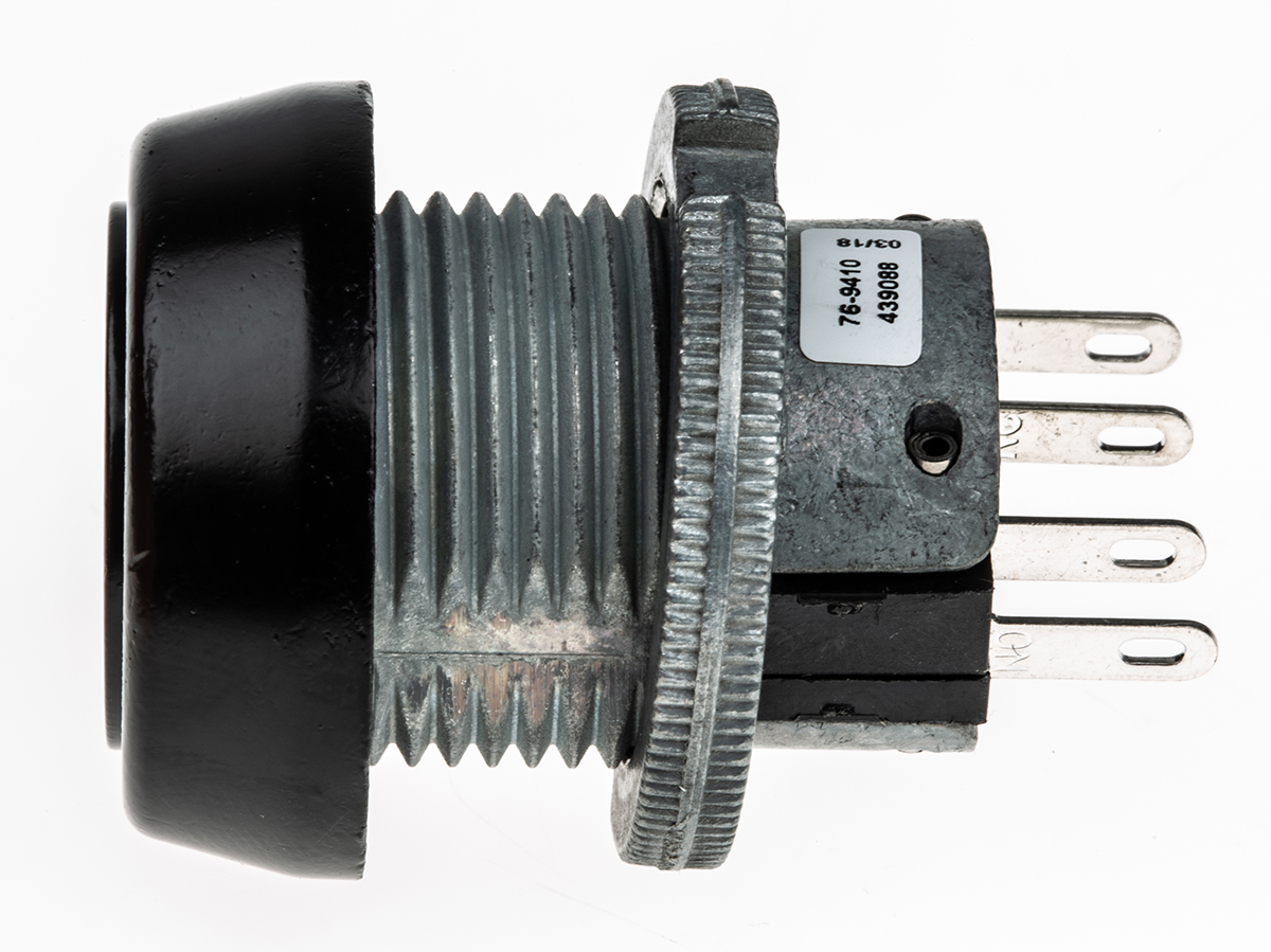 ITW Switches 76-94 Series Illuminated Push Button Switch, Momentary, Panel Mount, 22mm Cutout, SPDT, Clear LED, 250V