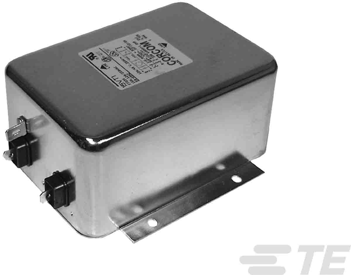 TE Connectivity, Corcom T 20A 250 V ac 50/60Hz, Flange Mount RFI Filter, Fast-On, Single Phase