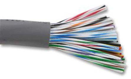 Alpha Wire Alpha Essentials Communication & Control Control Cable, 60 Cores, 0.35 mm² 22 AWG, Unscreened, 30 m, Grey