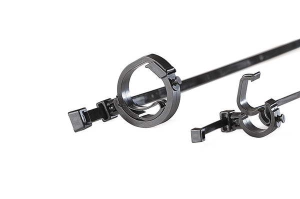 HellermannTyton Cable Tie, 390mm x 7.6 mm, Black Nylon, Pk-200