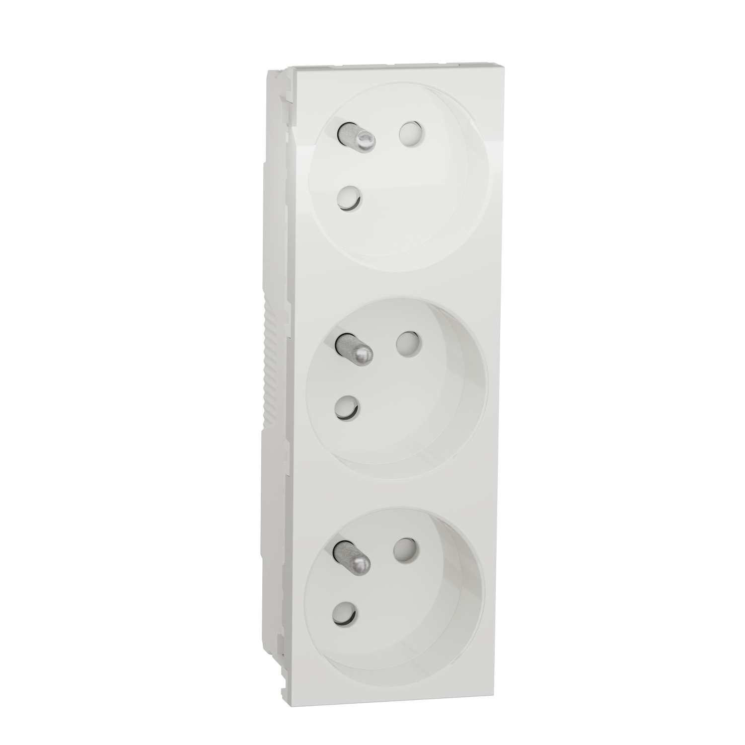 Schneider Electric White 3 Gang Power Socket, 2 Poles, 16A, French 2P, Indoor Use