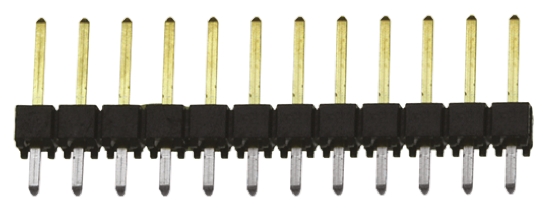 Samtec TSW Series Straight Through Hole Pin Header, 12 Contact(s), 2.54 mm Pitch, 1 Row, Unshrouded