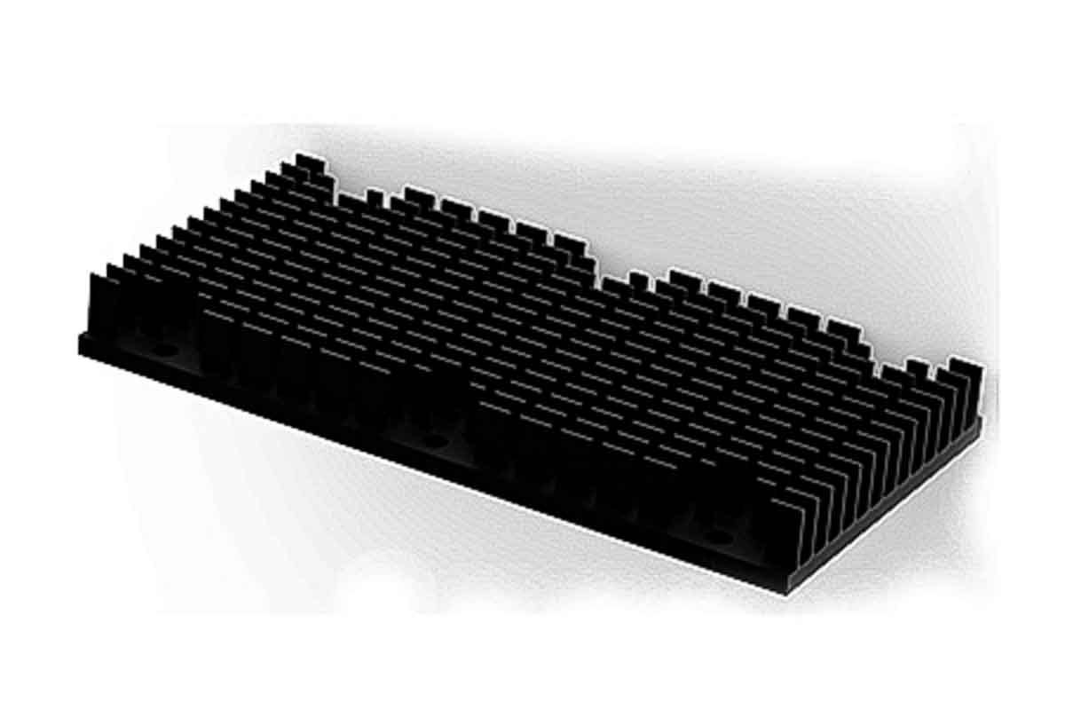 SPREADFAST Heatsink, 1/1 Brick DC/DC Converter, 116.8 x 61 x 12.2mm