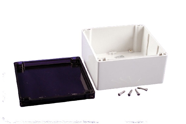Hammond 1554 Series Polycarbonate Enclosure, IP68, 6.3 x 6.3 x 3.5in