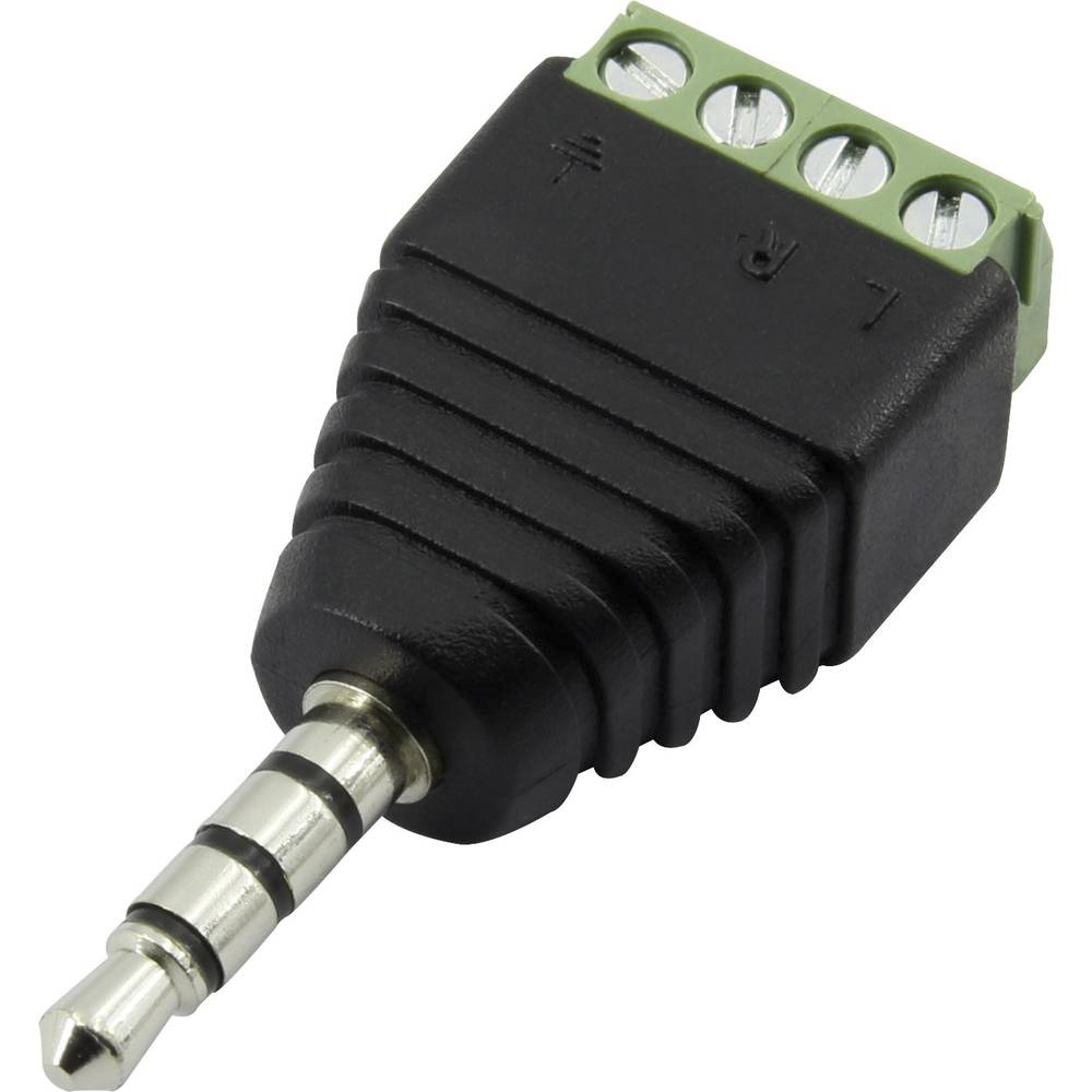 RS PRO Jack Plug Cable Mount Plug Adapter Plug, 4Pole 5A