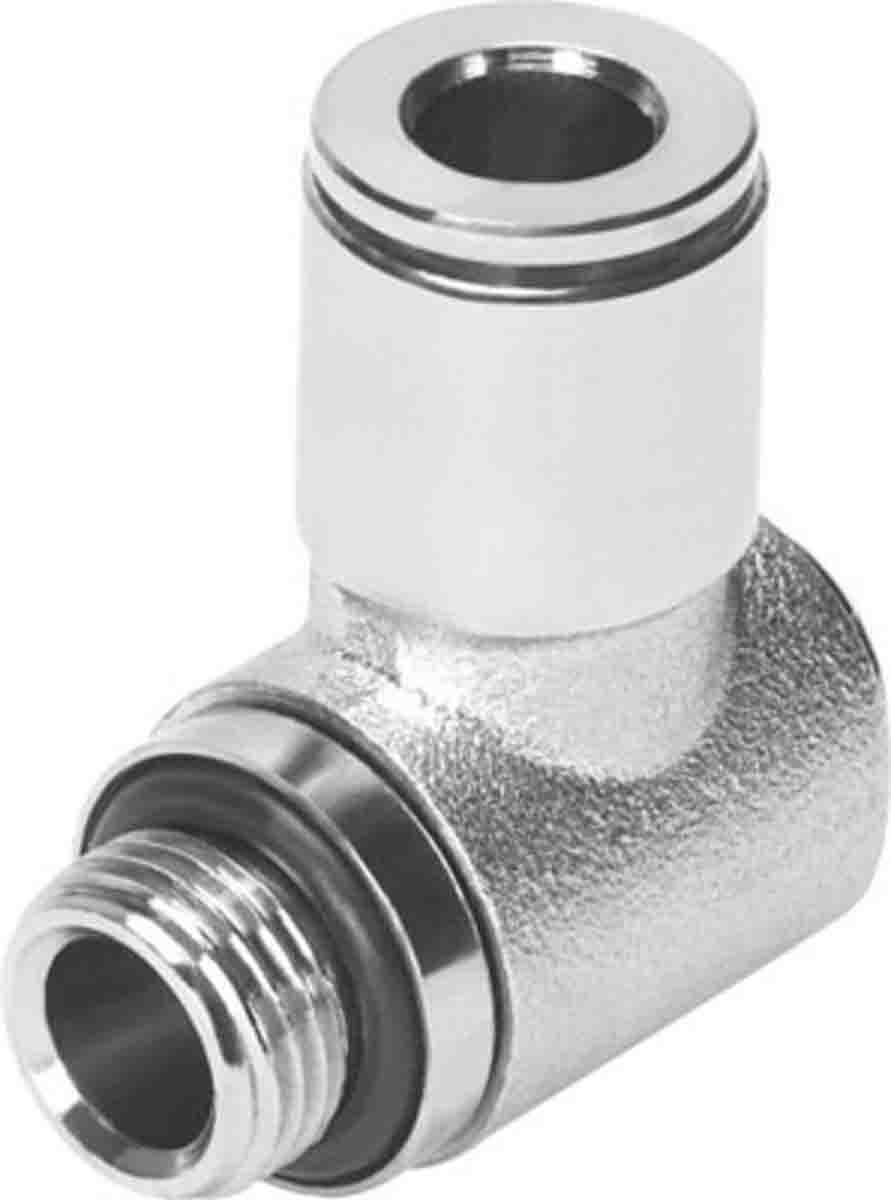 Festo Elbow Threaded Adaptor, M5 Male to Push In 4 mm, Threaded-to-Tube Connection Style, 558817