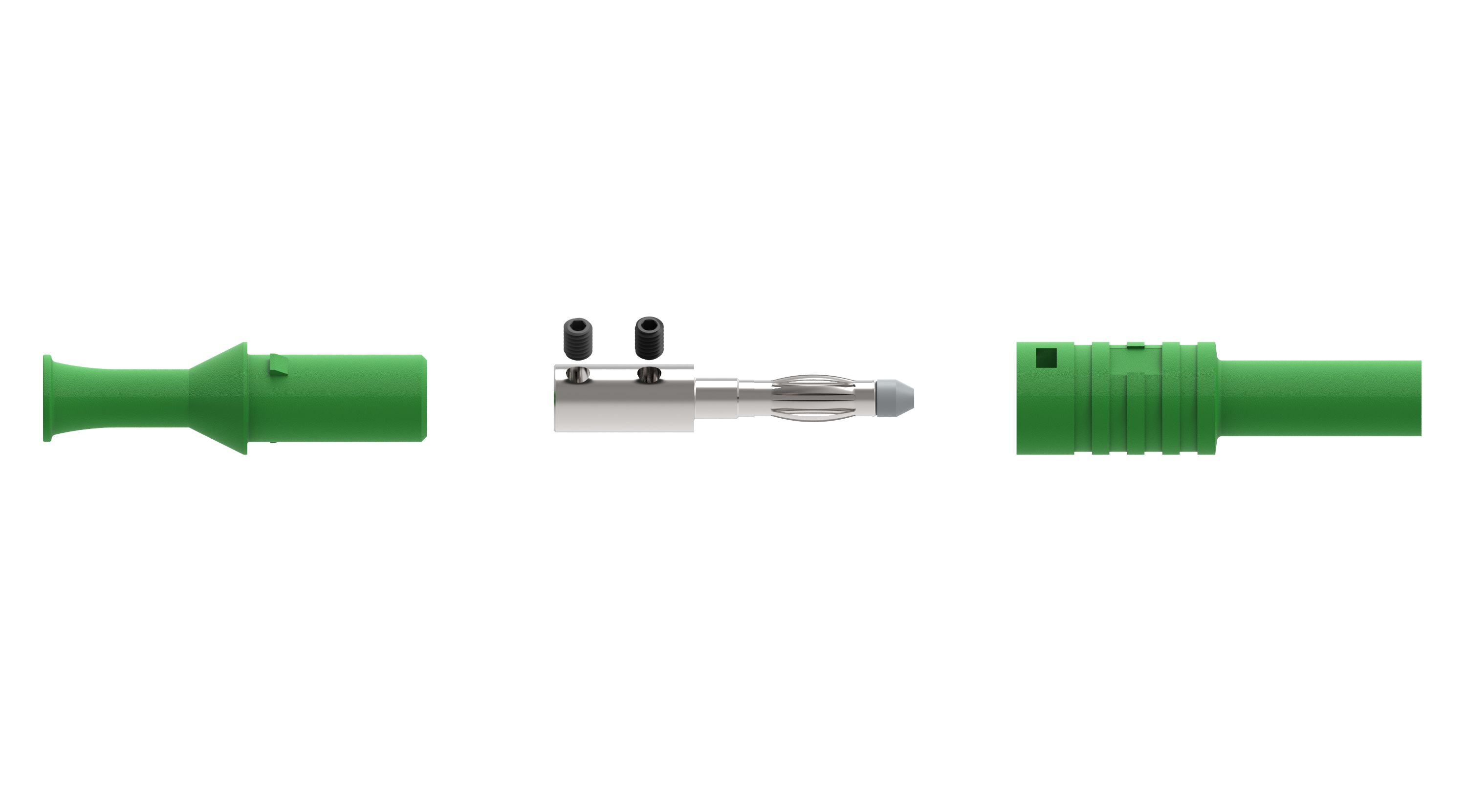 Electro PJP Green Male Banana Plug, Screw Termination, 36A, 1kV