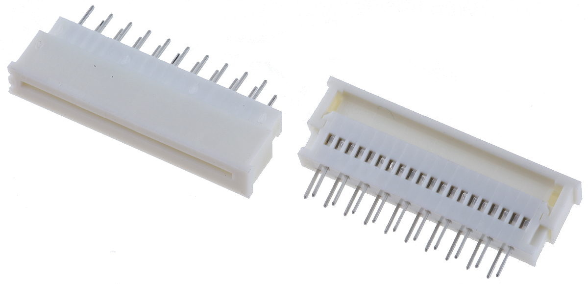 Molex, Easy-On, 5597 1.25mm Pitch 20 Way Straight Female FPC Connector, ZIF Vertical Contact