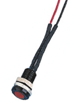 Oxley Red Panel Mount Indicator, 1.9V dc, 6.4mm Mounting Hole Size, Lead Wires Termination, IP66