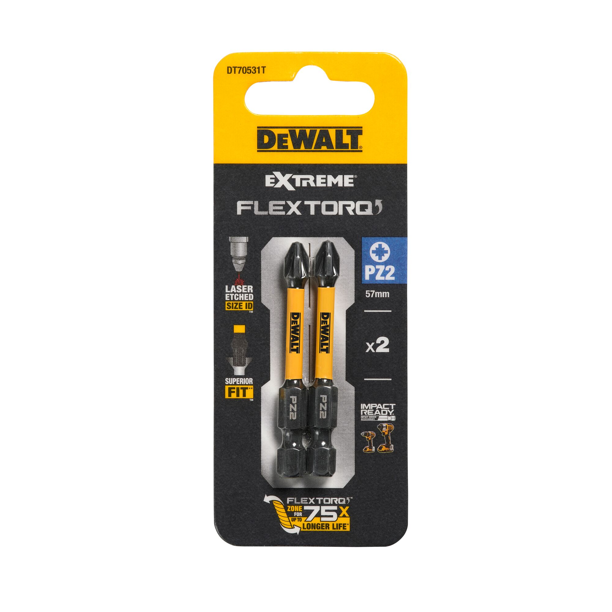 DeWALT Screwdriver Bit 5 Pieces, Pozidriv