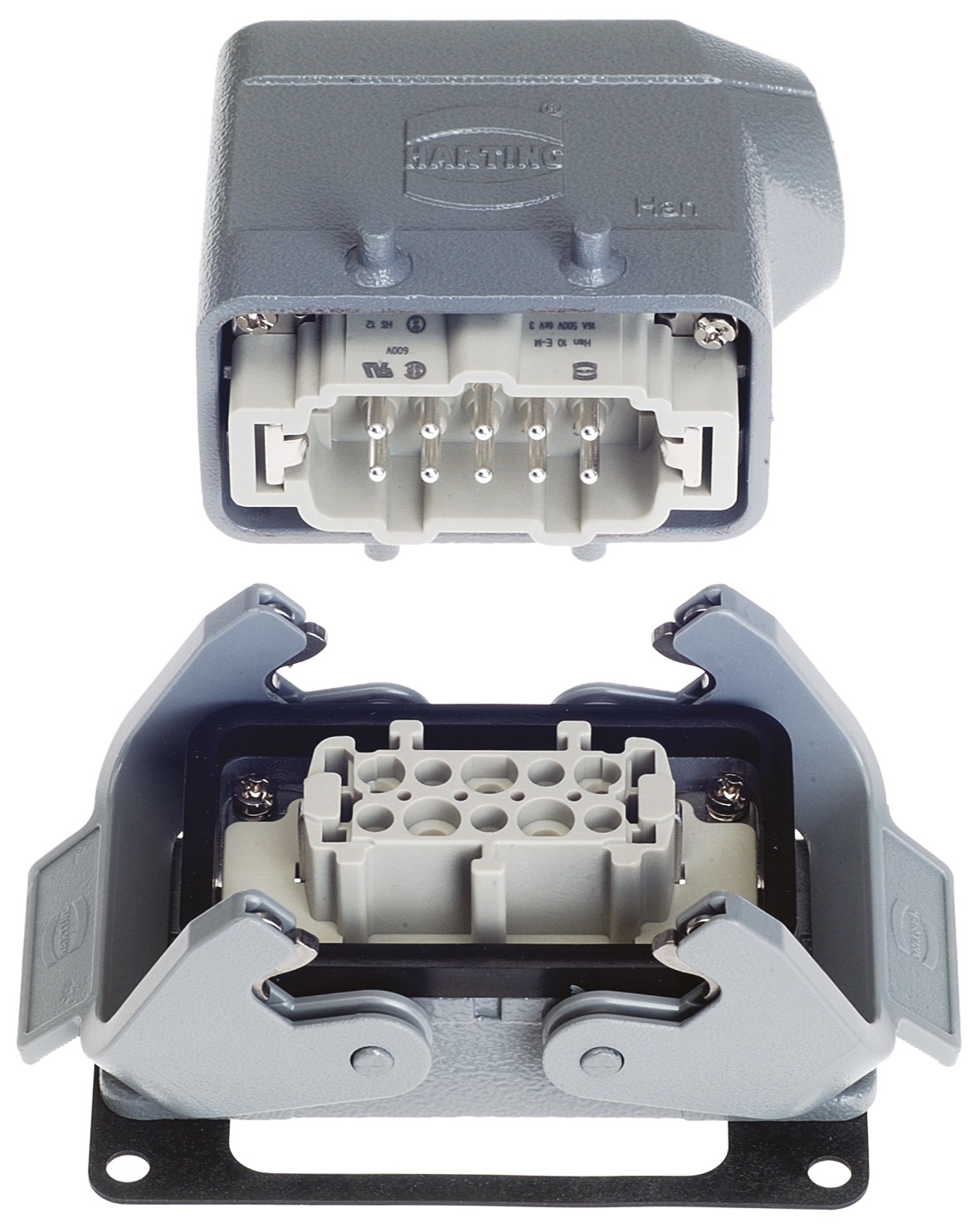 HARTING Connector Set, 10 + PE Way, 16A, HAN 10B, 500 V