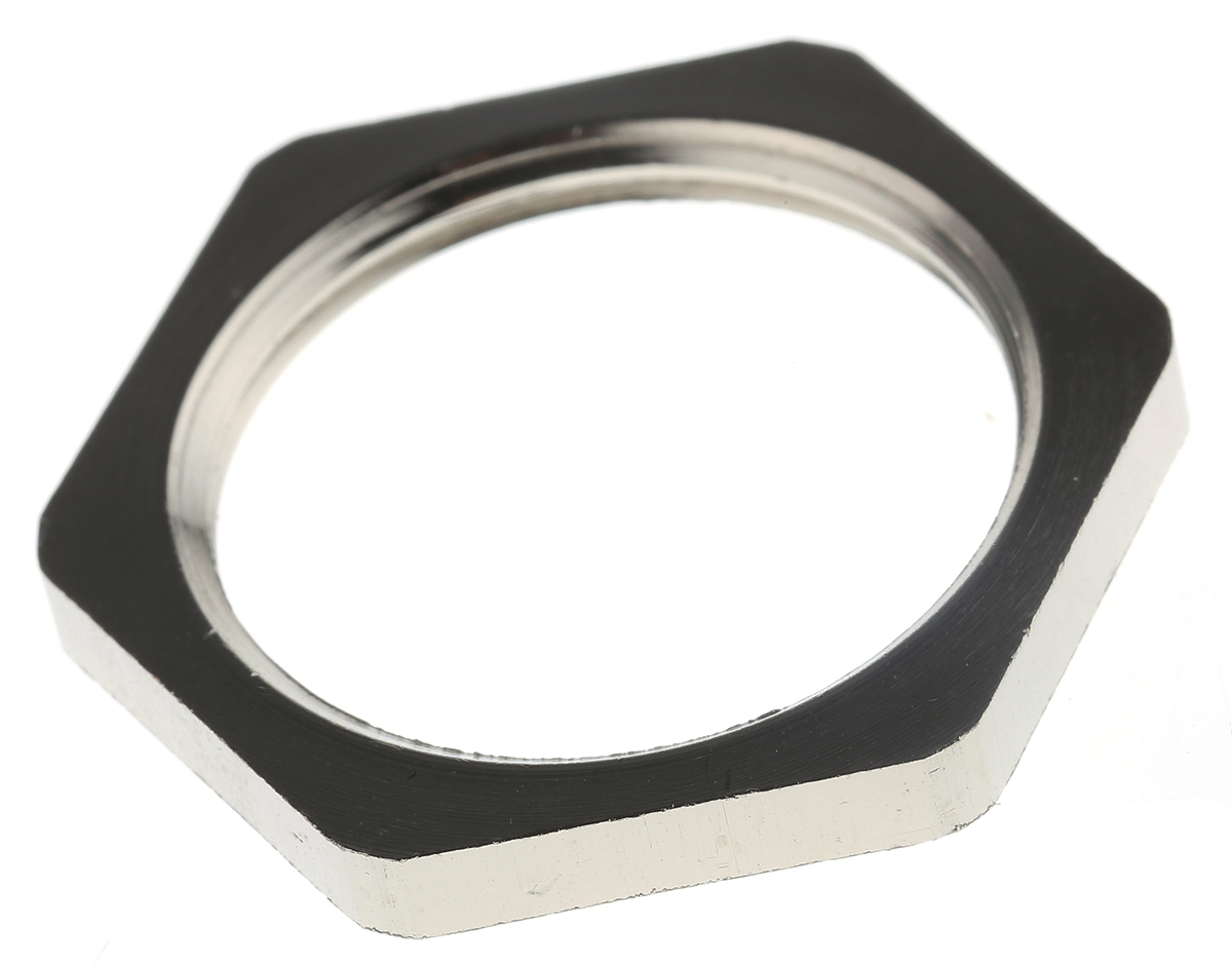 SIB Nickel Nickel Plated Brass Cable Gland Locknut, M25 Thread
