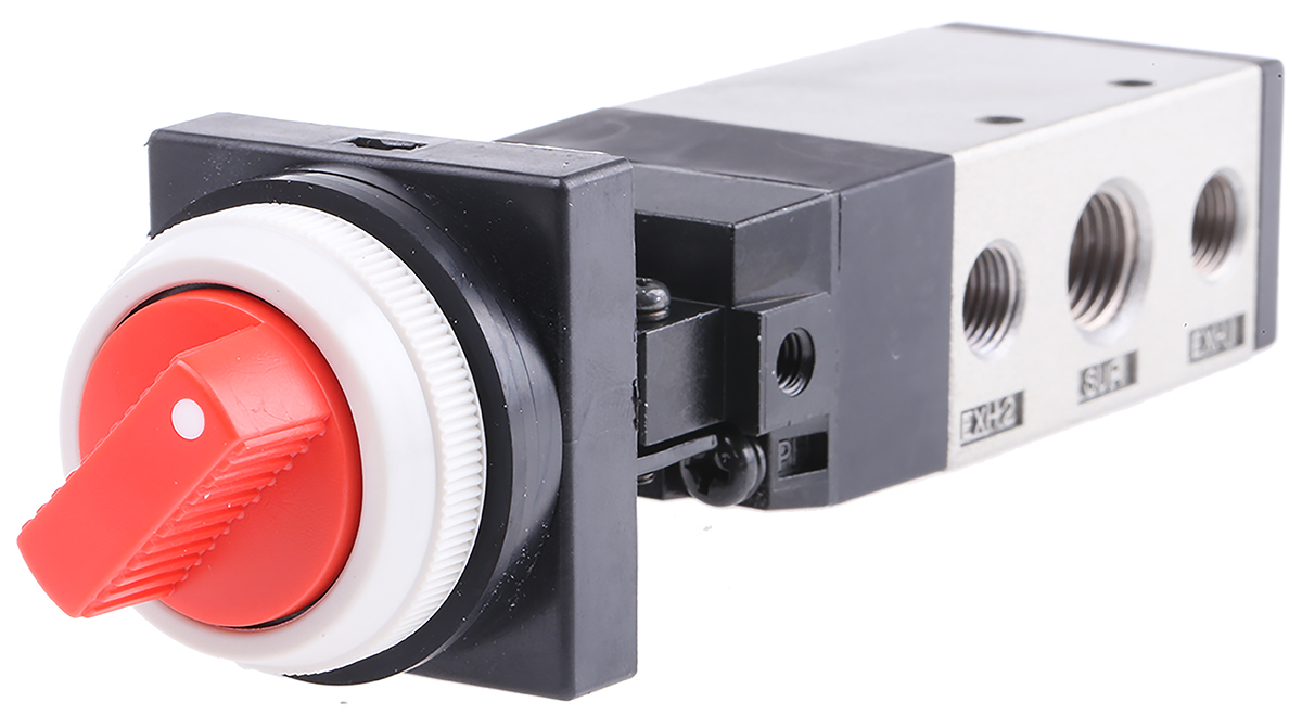 SMC Twist Selector 5/2 Pneumatic Manual Control Valve VFM300 Series, Rc 1/4, 1/4in, III B