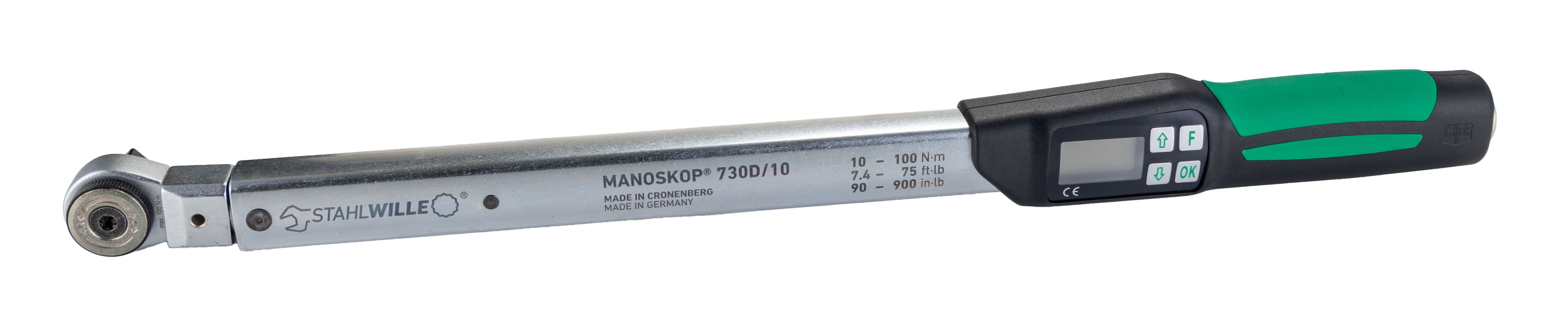 STAHLWILLE 730DR Digital Torque Wrench, 10 → 100Nm, 1/2 in Drive, Square Drive, 9 x 12mm Insert