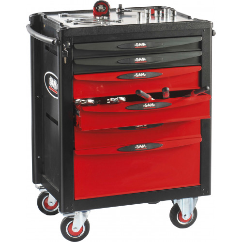 SAM 7 Drawer ABS Wheeled Tool Trolley