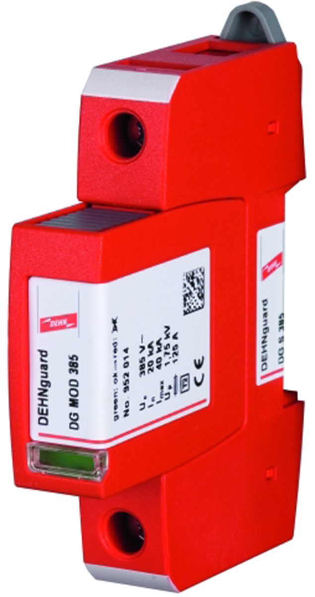 Dehn, DG Modular Surge Protector 500 V Maximum Voltage Rating 20kA Maximum Surge Current Type 2 Arrester