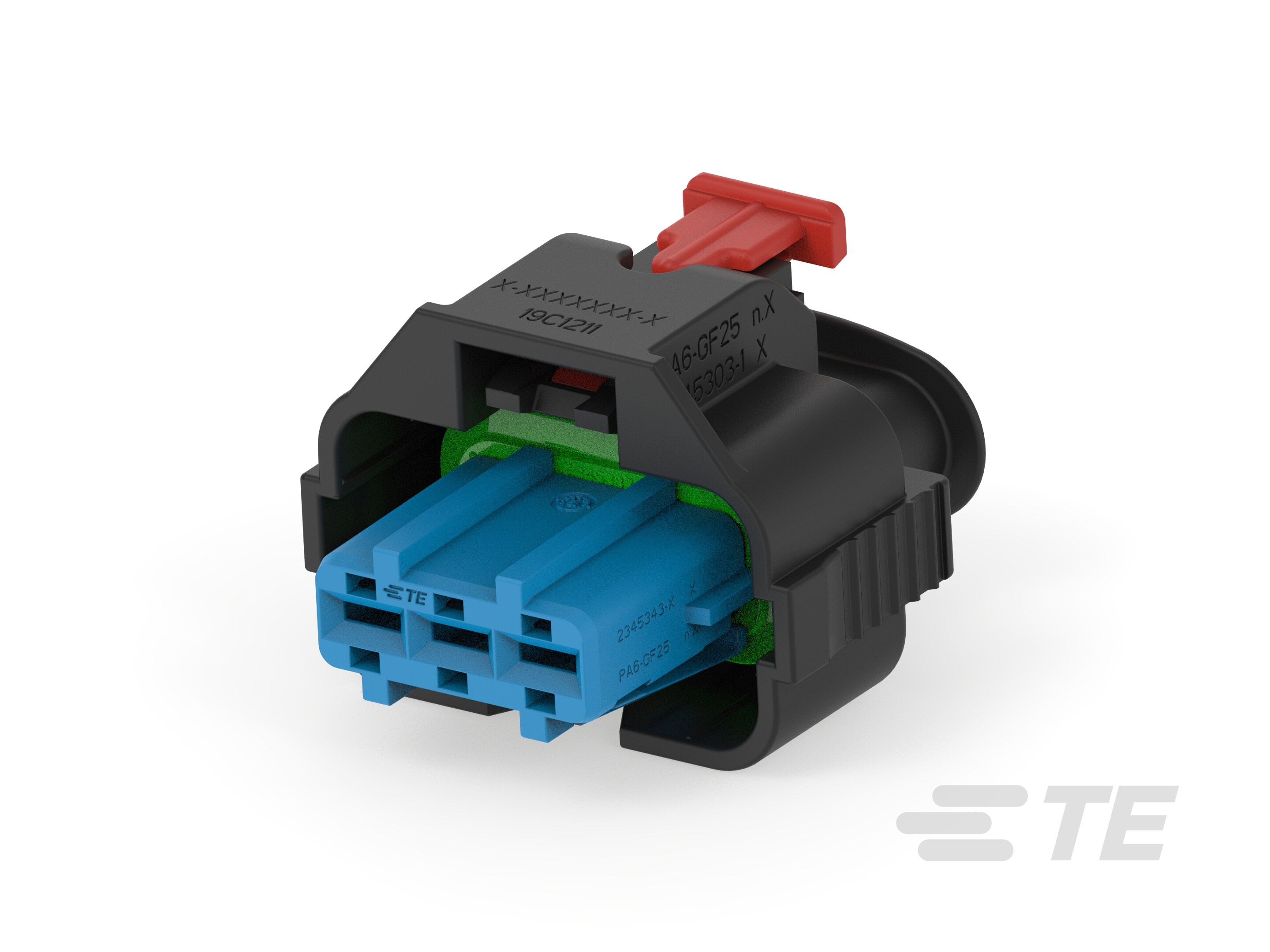 TE Connectivity, AMP MPC 2.8 Automotive Connector Socket Black Cable Mount 3 Way, Cable Termination 2345390-1