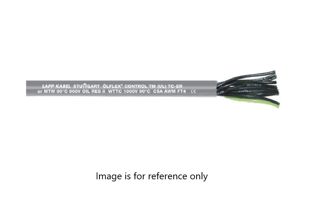 Lapp ÖLFLEX CONTROL TM Control Cable, 4 Cores, 2.5 mm² CSA 13 AWG, Unscreened, 50 m, Grey Polyvinyl Chloride Sheath