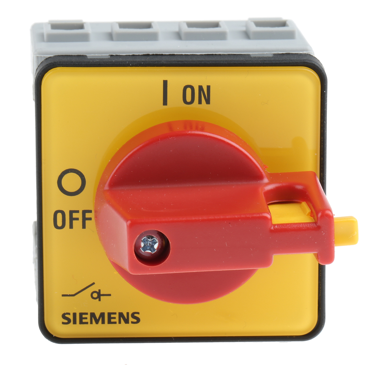 Siemens 3P+N Pole Panel Mount Isolator Switch - 16A Maximum Current, 7.5kW Power Rating, IP65
