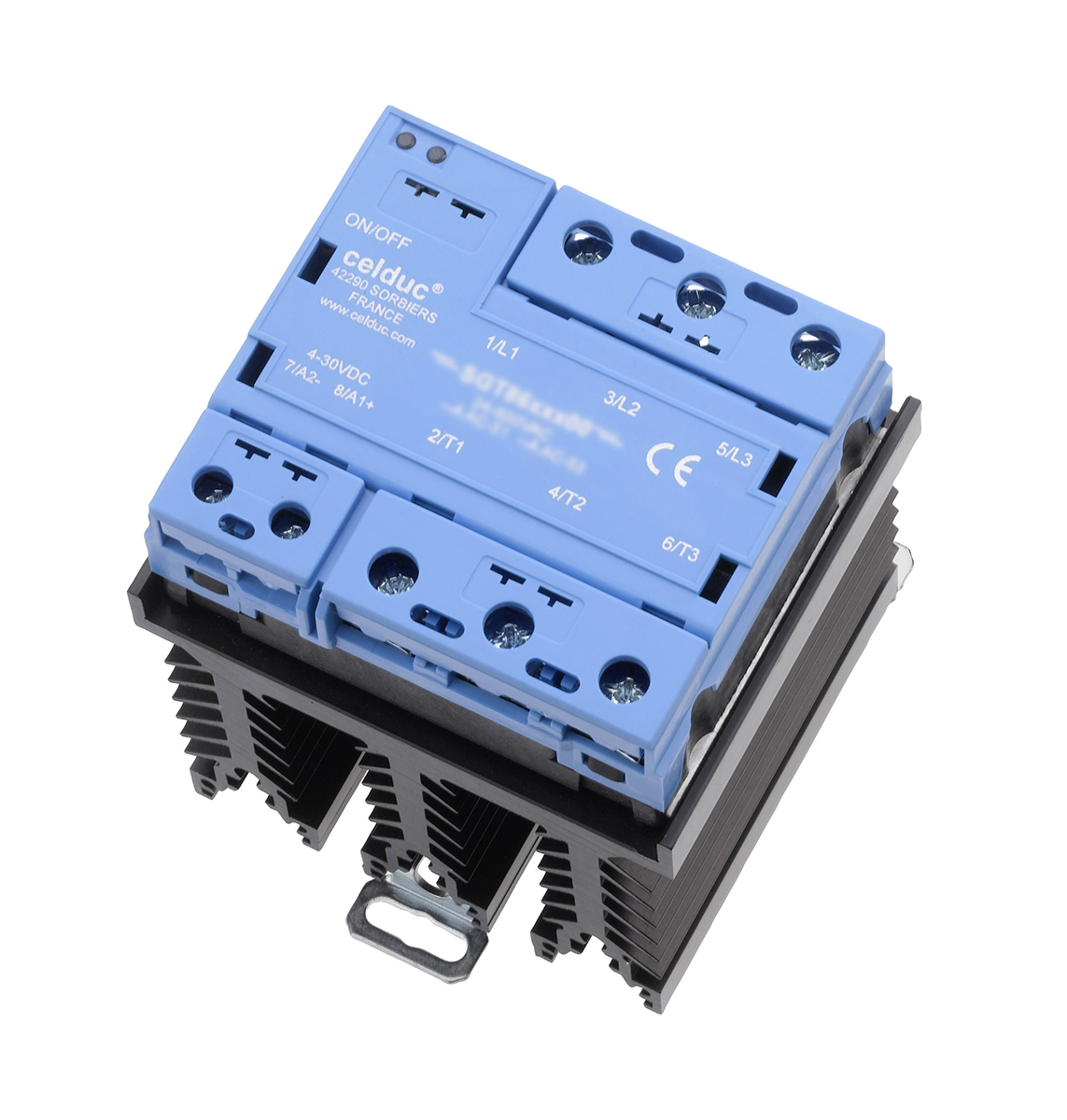 Celduc SGT 2G Series Solid State Relay, 25 A Load, DIN Rail Mount, 520 V ac Load, 255 V dc Control