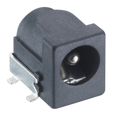 Lumberg, 1613 Angled DC Socket Rated At 3A, 24 V, PCB Mount, length 15mm, Nickel, Silver