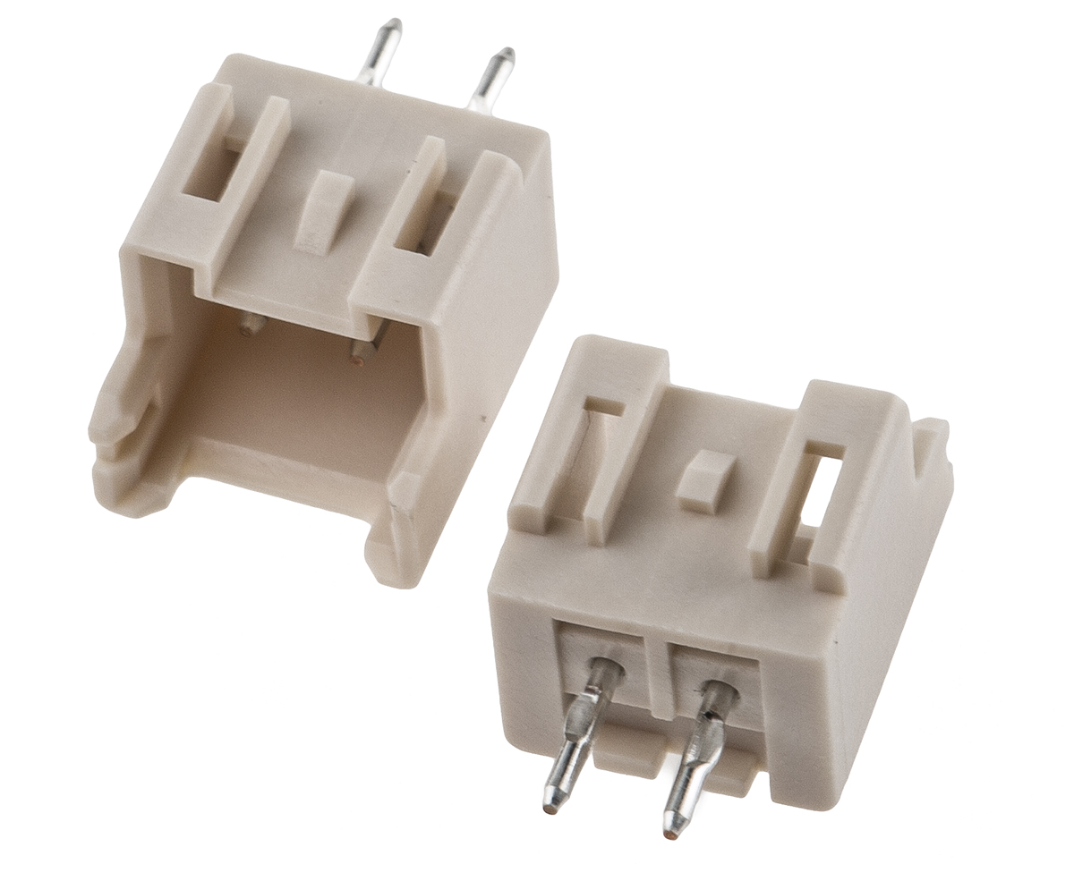 JST XA Series Straight Through Hole PCB Header, 2 Contact(s), 2.5 mm Pitch, 1 Row, Shrouded