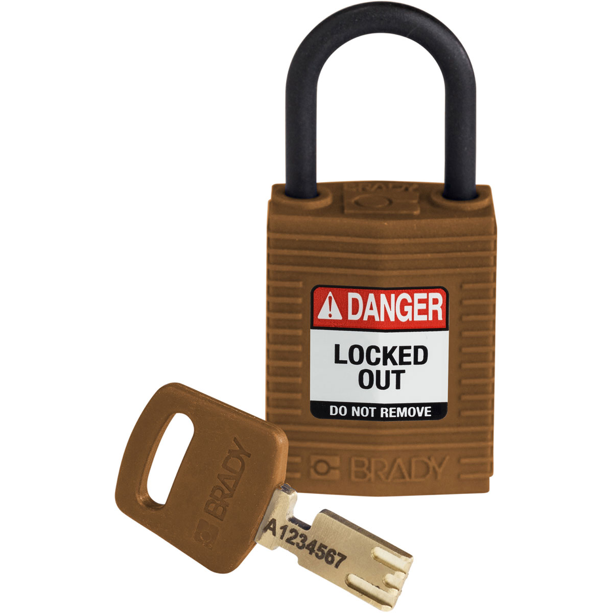Brady LOTO-100 Key Weatherproof Nylon Padlock, 4.72mm Shackle, 32.00mm Body