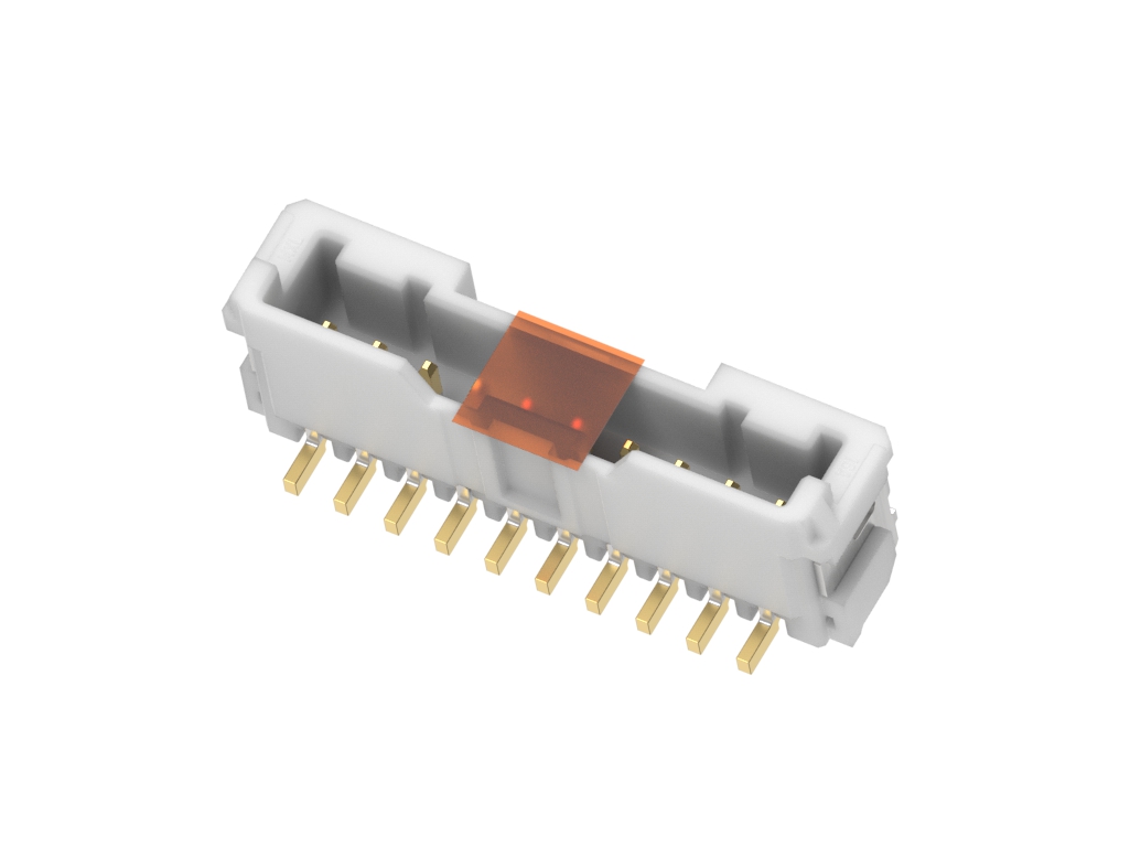 Molex 50557 Series Vertical Surface PCB Header, 10 Contact(s), 2 mm Pitch, 1 Row, Shrouded