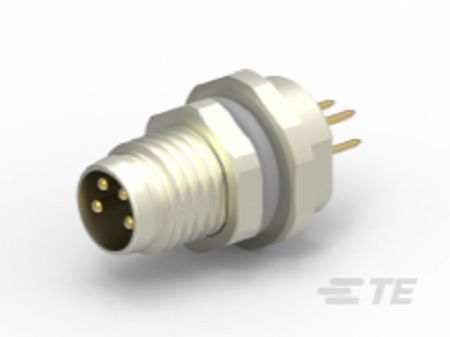 TE Connectivity Circular Connector, 4 Contacts, M8 Connector, Plug, Male, IP67, T4 Series