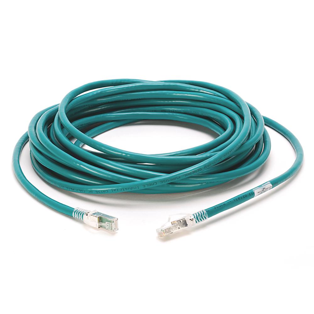 Allen Bradley, 30m Cat5e, Green RJ45 to RJ45, Foil, Terminated