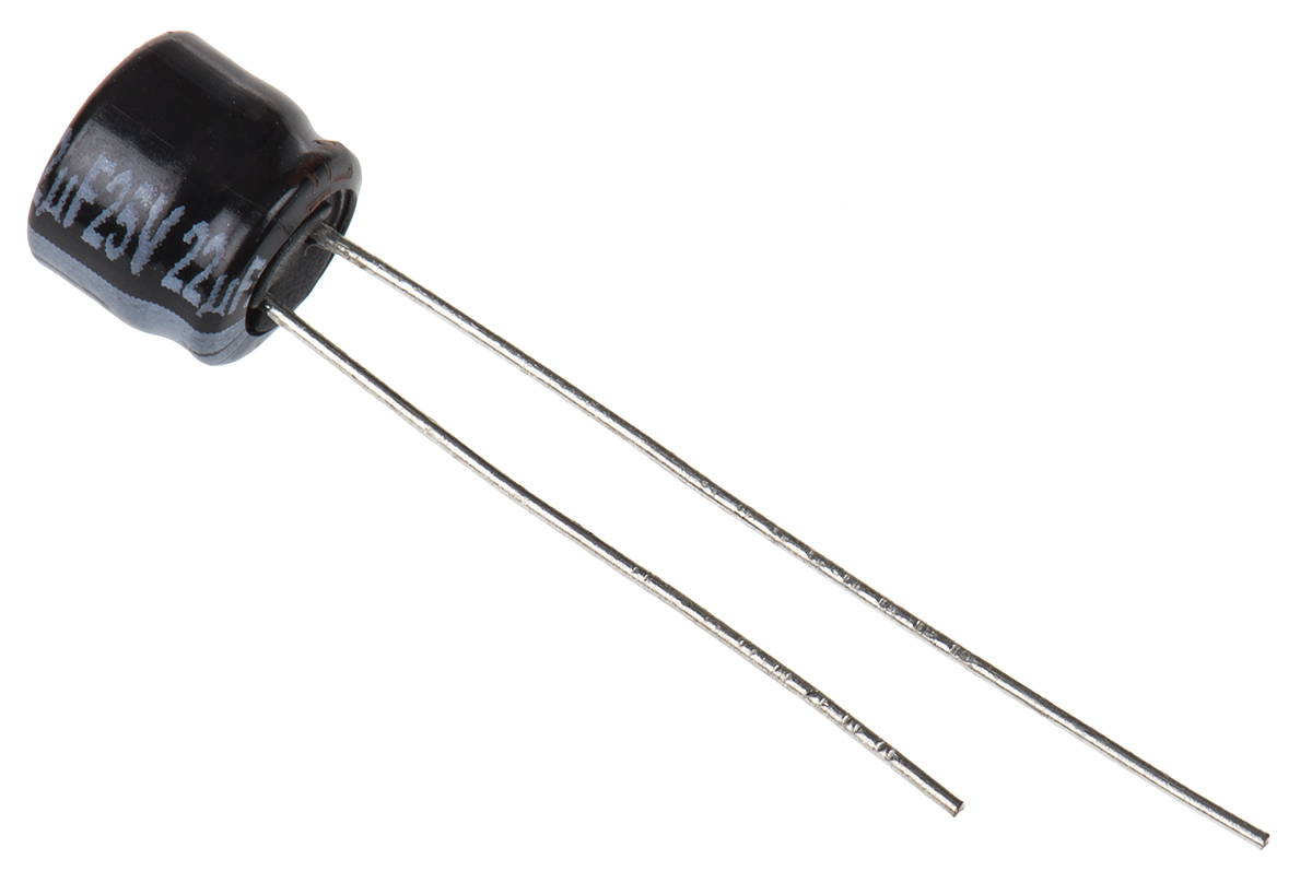 Panasonic 22μF Aluminium Electrolytic Capacitor 25V dc, Radial, Through Hole - ECEA1EKS220
