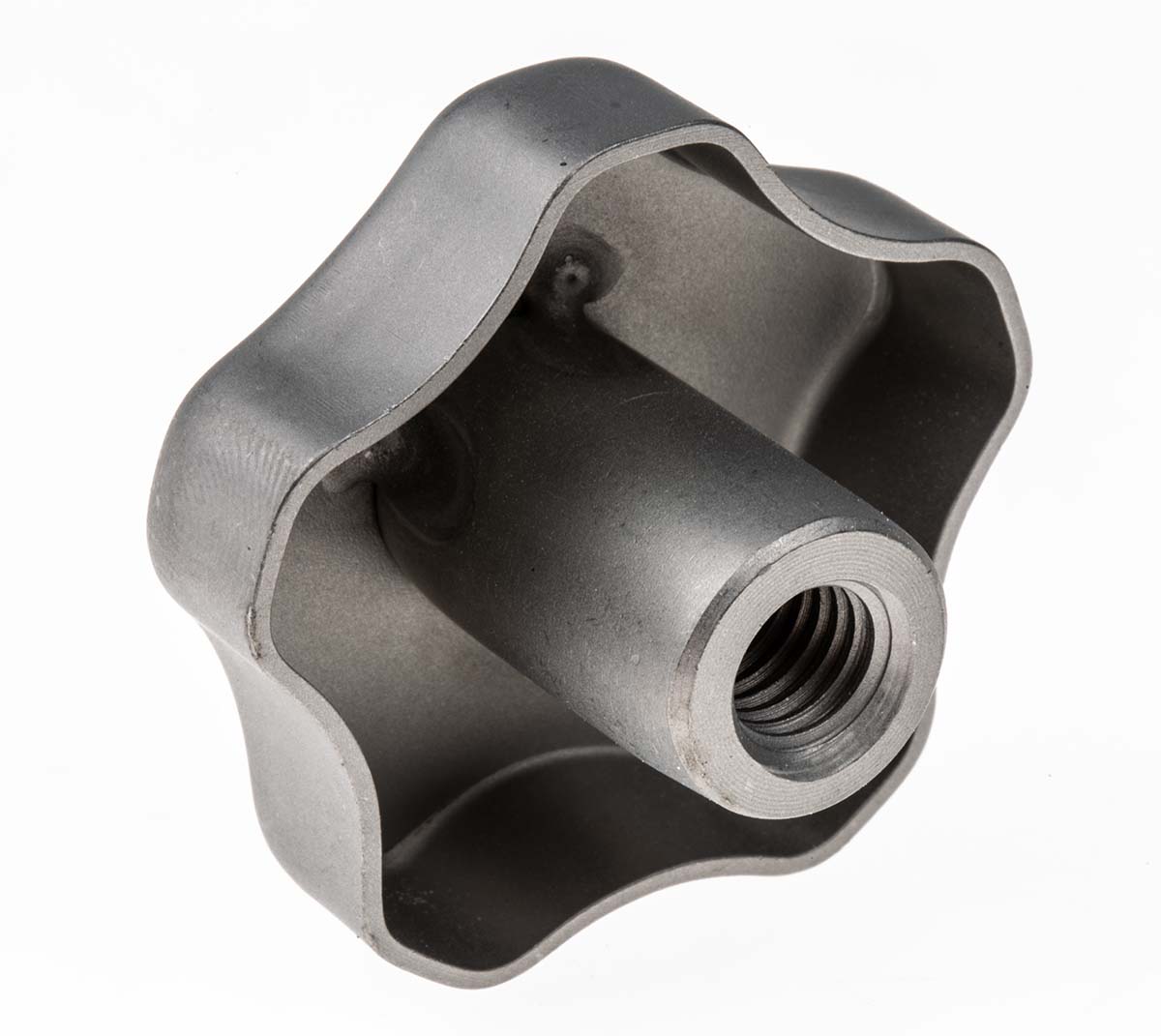RS PRO Silver Multiple Lobes Clamping Knob, M8, Threaded Hole