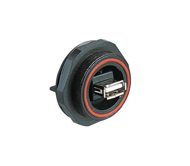 Bulgin Straight, Panel Mount, Socket- Single Port Type Type A 2 IP68 USB Connector