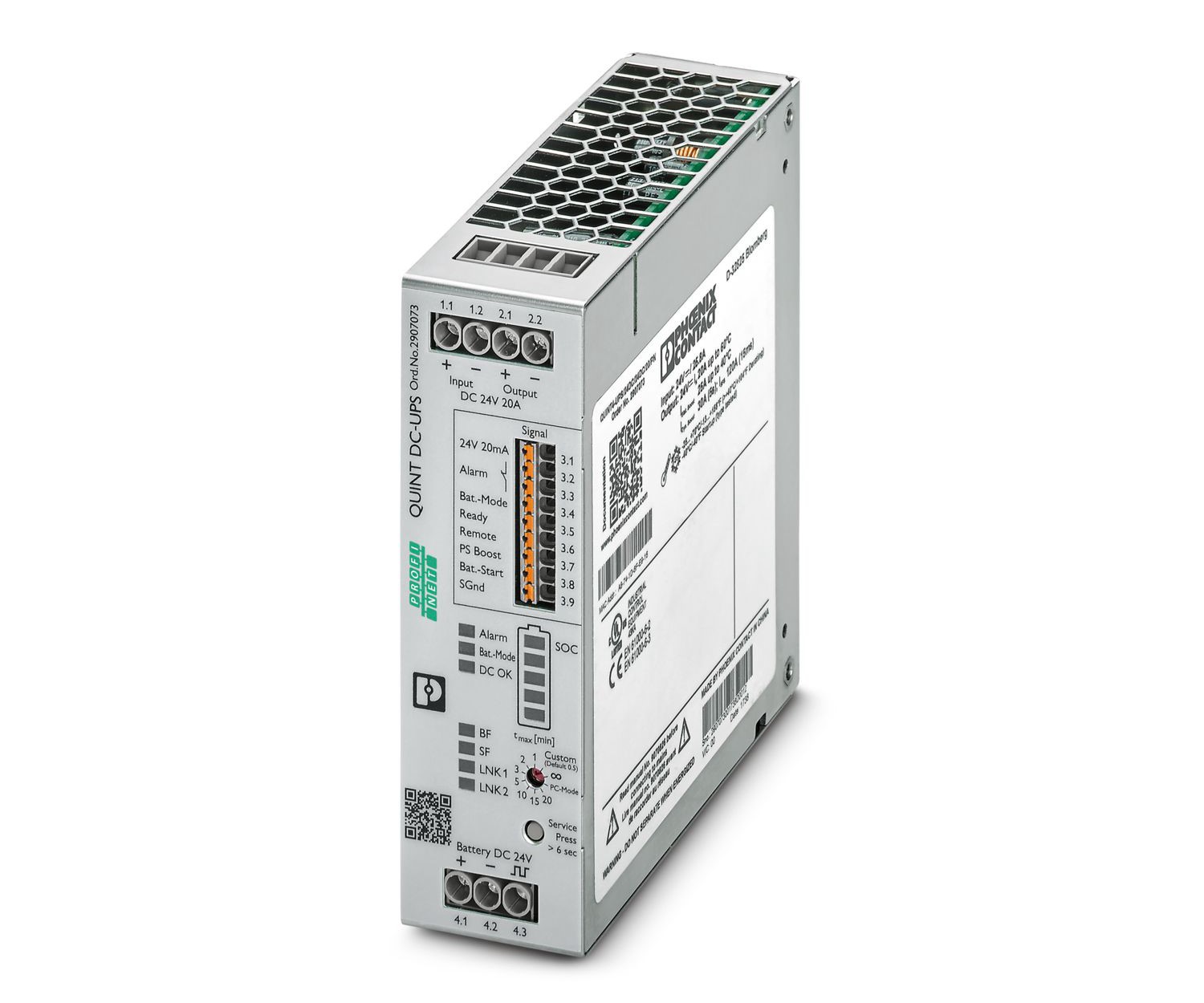Phoenix Contact 18 → 30V dc Input DIN Rail Uninterruptible Power Supply (740W), QUINT4