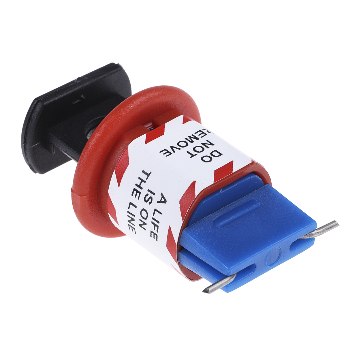RS PRO Black, Blue, Red 1-Lock ABS, Nylon, Steel Conventional Miniature Circuit Breaker Lockout, 7.25mm Shackle
