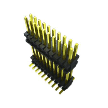 Samtec FW Series Straight Surface Pin Header, 50 Contact(s), 1.27 mm Pitch, 2 Row, Unshrouded