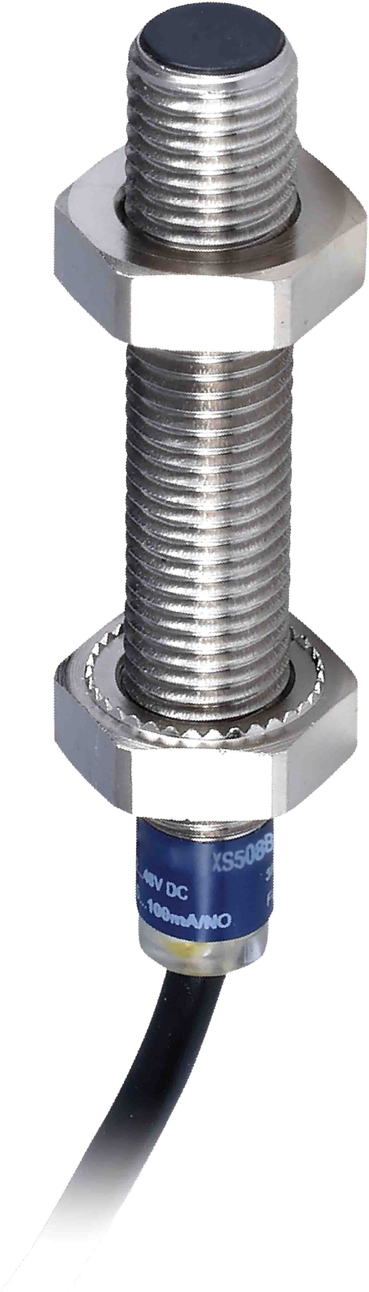 Telemecanique Sensors Inductive Threaded Barrel Proximity Sensor, M8, 1.5 mm Detection, PNP NO, 12 → 24 V dc