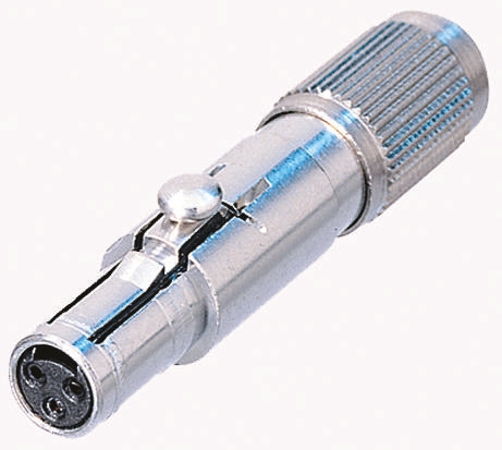 Neutrik Circular Connector, 3 Contacts, Cable, Miniature Connector, Socket, Female, NanoCon Series