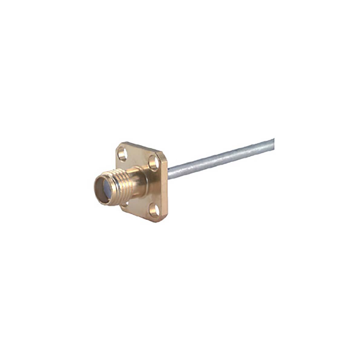 Huber+Suhner 25_SMA-50-2-15/111_NE Series, Jack Flange Mount SMA Connector, 50Ω, Solder Termination, Straight Body