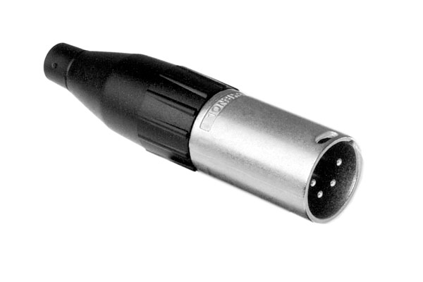 Amphenol Industrial Cable Mount XLR Connector, Male, IP40, 133 V, 4 Way, Silver Plating