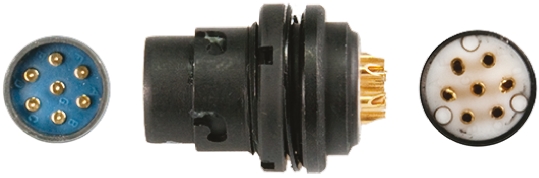 Glenair Circular Connector, 7 Contacts, Panel, 14.2 mm Connector, Socket, Male, IP68, CB Pogo Pin Series